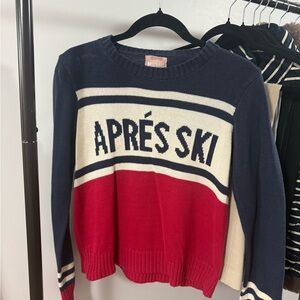 Show Me Your MuMu Après Ski Sweater - Navy, White, and Red